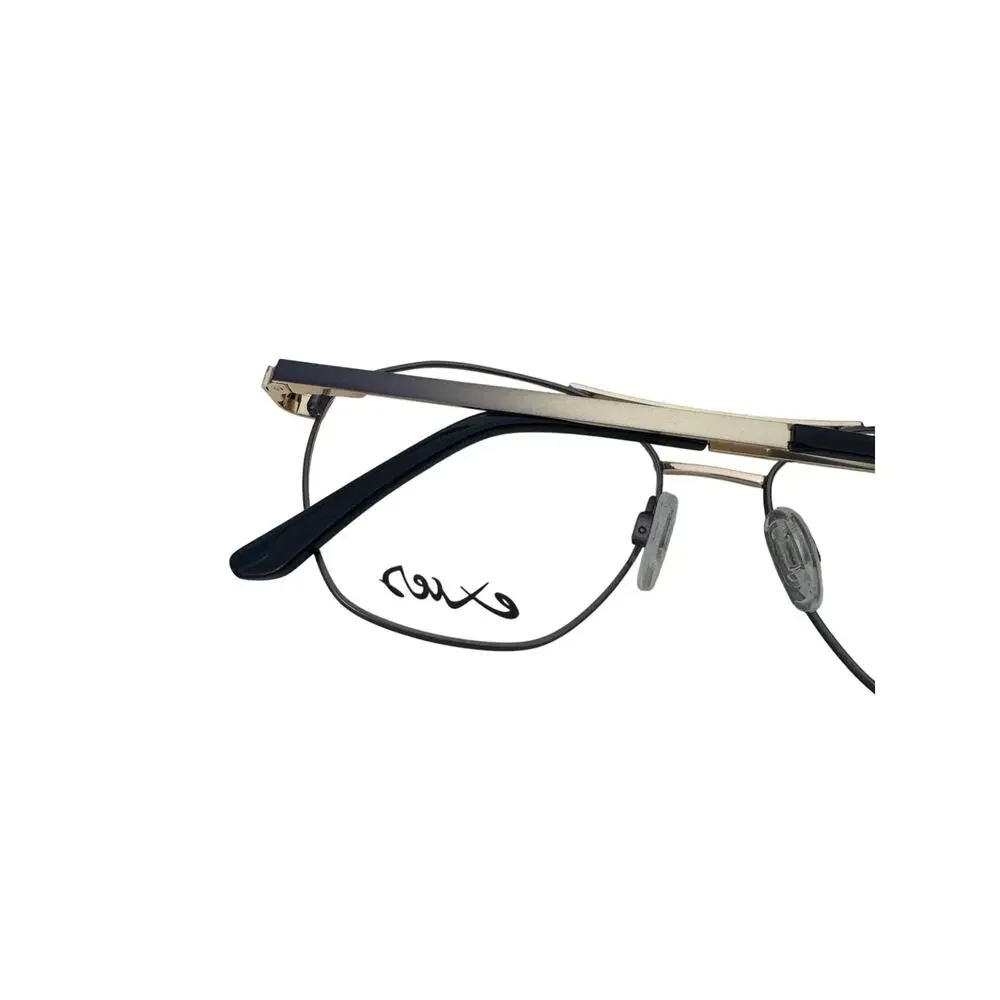 NEW Exces 3179 blue and gold double bag pilot Eyeglasses